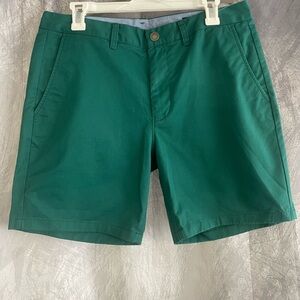 Bonobos Green Flat Front Shorts